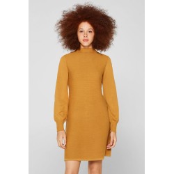 Robe-Pull à Manches Ballon 100 % Coton | Femme Élégante