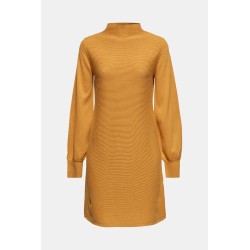 Robe-Pull à Manches Ballon 100 % Coton | Femme Élégante
