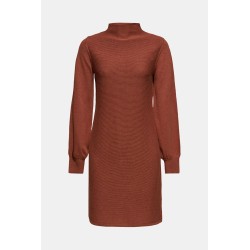 Robe-Pull à Manches Ballon 100 % Coton | Femme Élégante