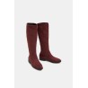Bottes Stretch Femme Aspect Daim | Chaussures Élégantes