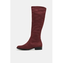 Bottes Stretch Femme Aspect Daim | Chaussures Élégantes