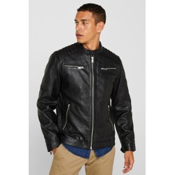 Veste Style Motard en Cuir Nappa Homme | Blouson Élégant