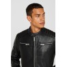 Veste Style Motard en Cuir Nappa Homme | Blouson Élégant