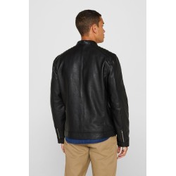 Veste Style Motard en Cuir Nappa Homme | Blouson Élégant